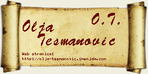 Olja Tešmanović vizit kartica